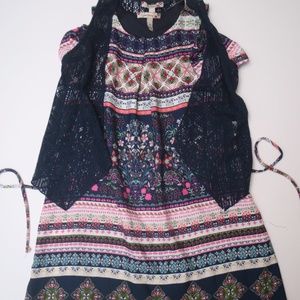 Girls Speechless Dress Vest Set Size 10 BTS